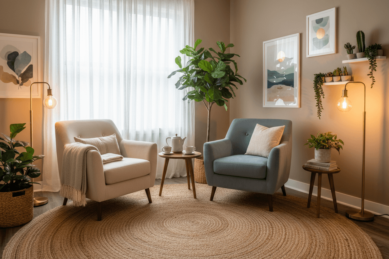 Comfortable consultation room for client meetings