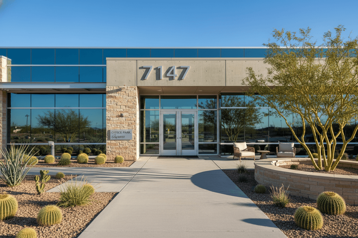 Southwest Fiduciary office entrance at 7147 North 59th Ave